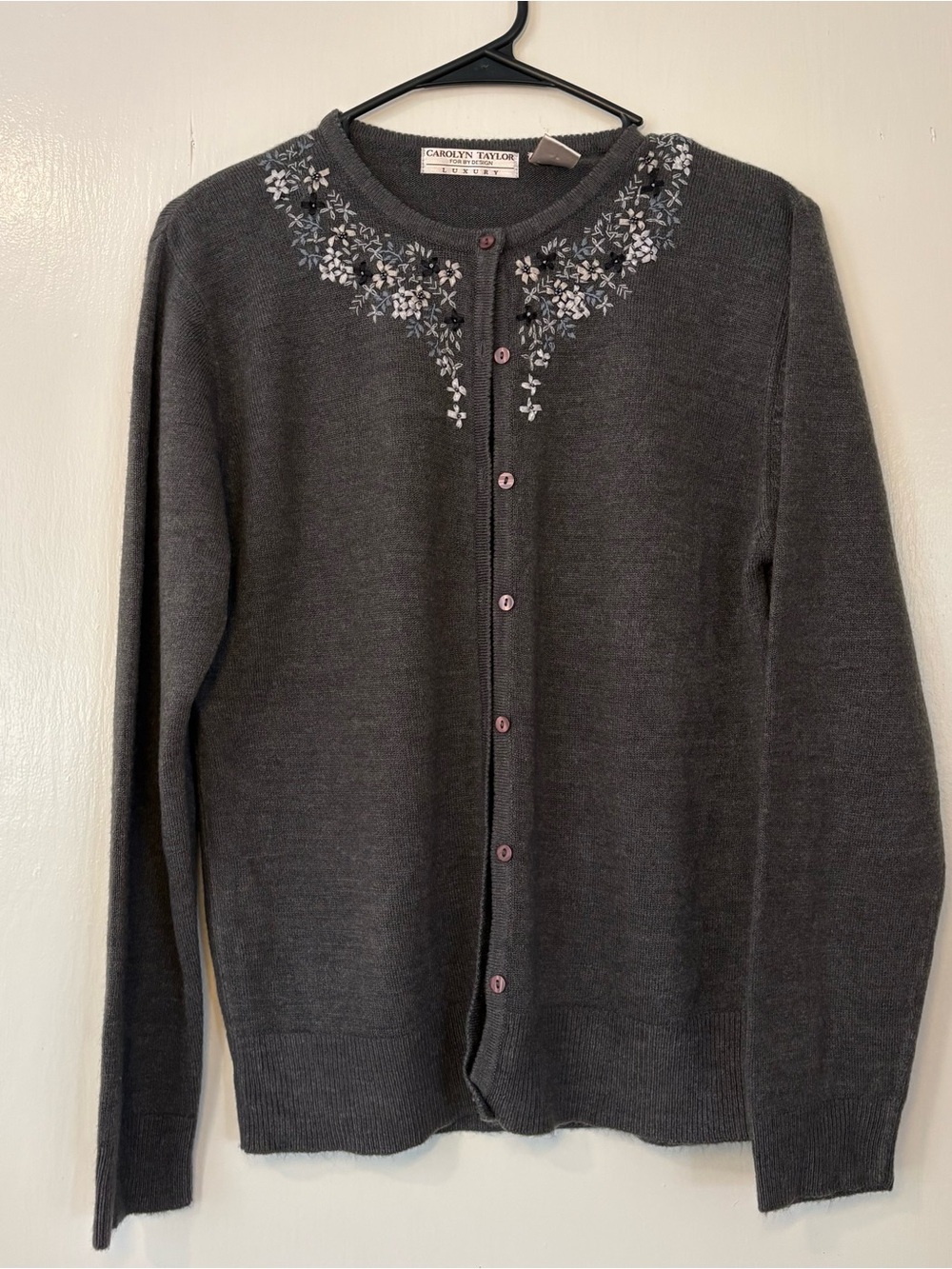 carolyn taylor button-front cardigan